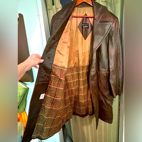Brown men’s leather coat - genuine leather - Picture 3 of 11